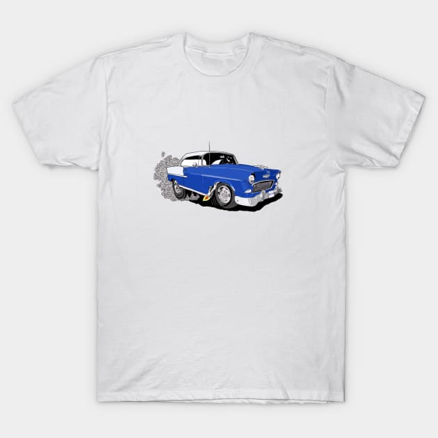 55 Chevy Bel Air T-Shirt by curtskartoons